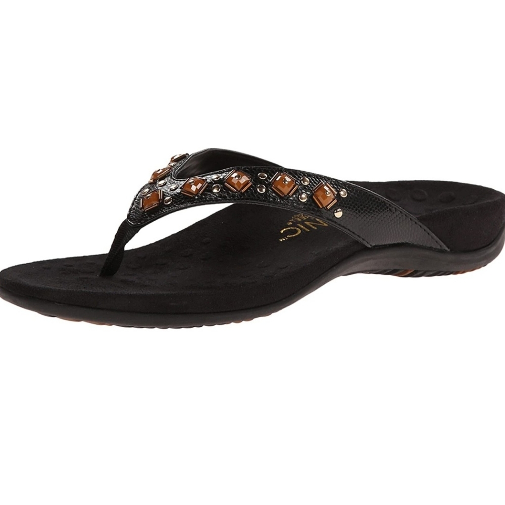 Vionic Rest Floriana - Rhinestone Flip flops with Concealed Orthotic Support
